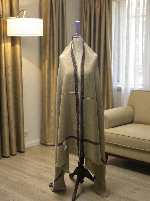 Plain Soft Printed Border Wool Shawl Edit 2025 Vol-25DS25 (25DS25-05)