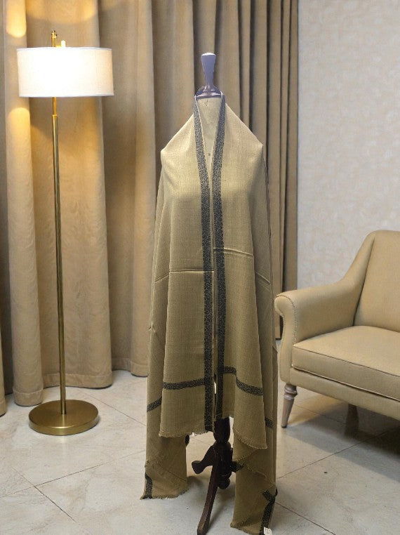 Plain Soft Printed Border Wool Shawl Edit 2025 Vol-25DS25 (25DS25-06)