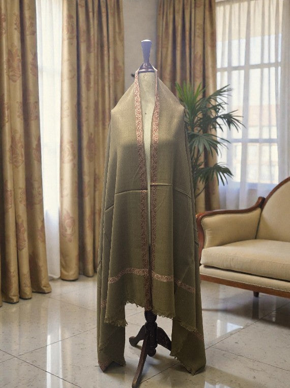 Plain Soft Printed Border Wool Shawl Edit 2025 Vol-25DS25 (25DS25-07)