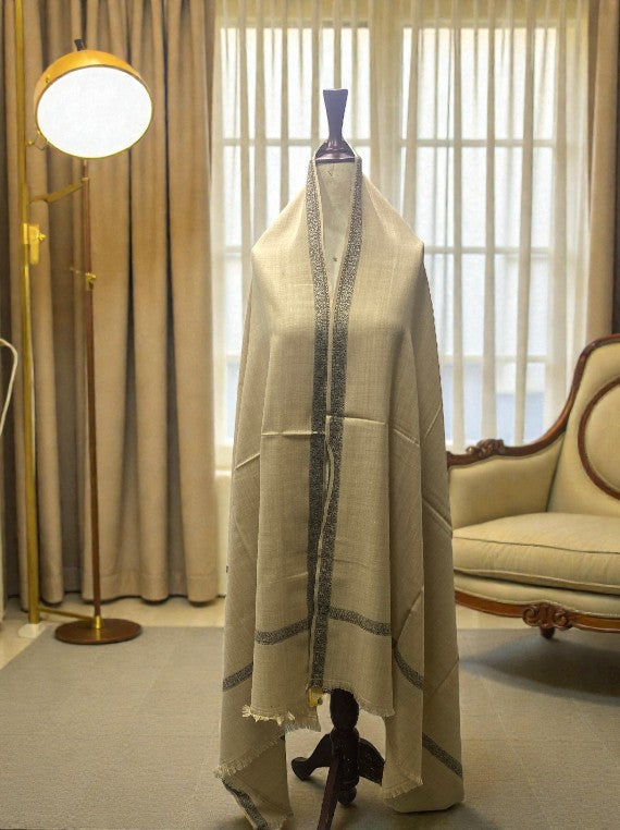 Plain Soft Printed Border Wool Shawl Edit 2025 Vol-25DS25 (25DS25-08)