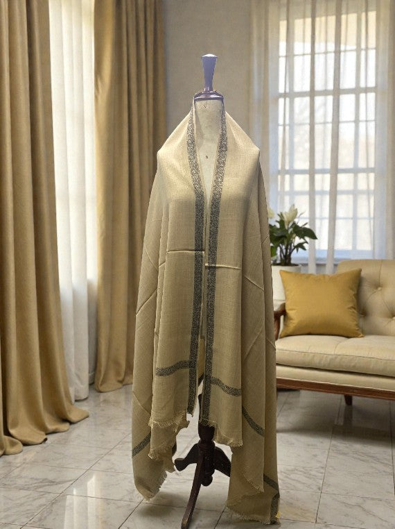 Plain Soft Printed Border Wool Shawl Edit 2025 Vol-25DS25 (25DS25-09)