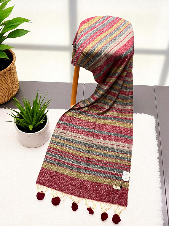 Pom Pom Soft Check Wool Stoller Edit25 (25ST29-02)