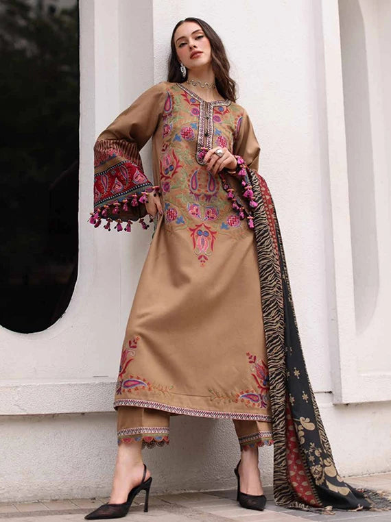 Poshima by Charizma Unstitched Peach Leather Collection'26 V-01 (PSW6-09)