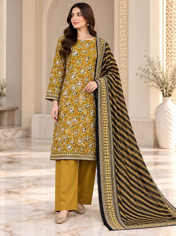 Premium 3pc Printed Khaddar Edit 26' Vol-RL09 (D-17)