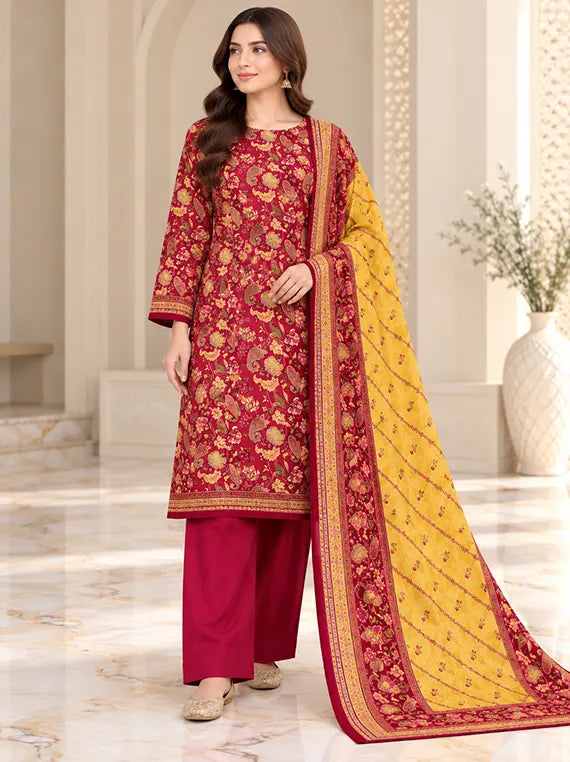 Premium 3pc Printed Khaddar Edit 26' Vol-RL09 (D-19)
