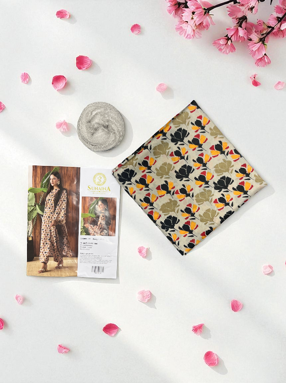 Premium Printed Mix Lawn Shirt Edit25 IS40 (IS40-07)