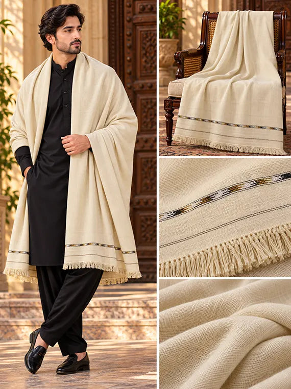 Premium Wool Shawl Men Edit'26 Vol-Sw03 (D-05)