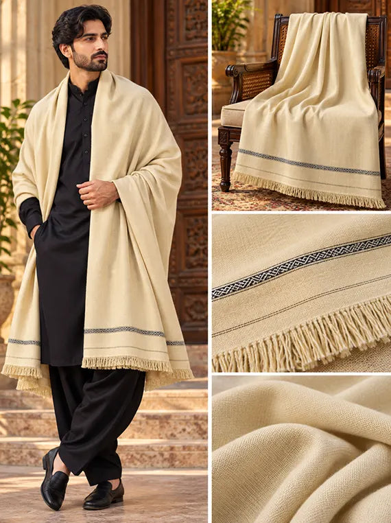 Premium Wool Shawl Men Edit'26 Vol-Sw03 (D-10)