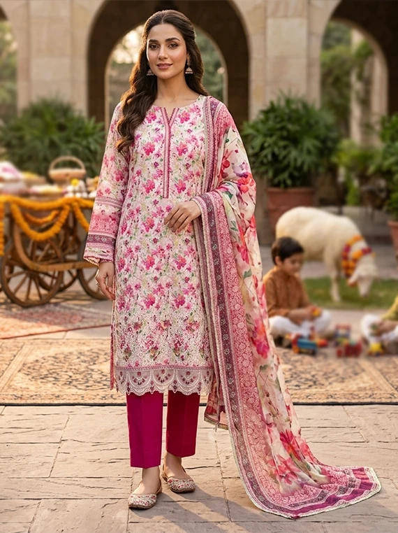 Stitched Chikankari Lawn Edit 26 Vol-26MX12 (D-04)