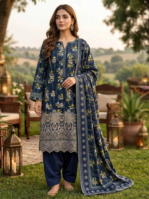 Stitched Chikankari Lawn Edit 26 Vol-26MX12 (D-07)