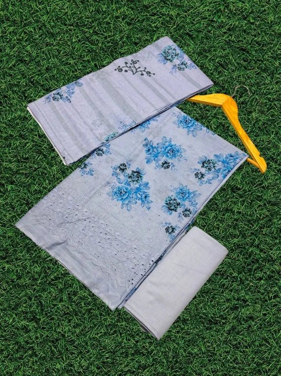 Printed Chikankari Lawn By UmarPoshak Edit26 Vol-MS01 (D-10)