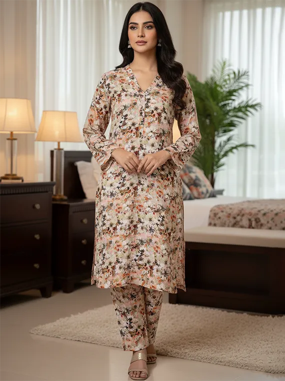 Printed Lawn Collection 2026 Vol-FA 04 by Umar Poshak (D-07)