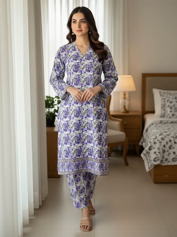 Printed Lawn Collection 2026 Vol-FA 04 by Umar Poshak (D-12)