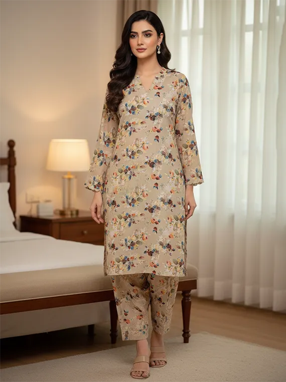 Printed Lawn Collection 2026 Vol-FA 04 by Umar Poshak (D-15)