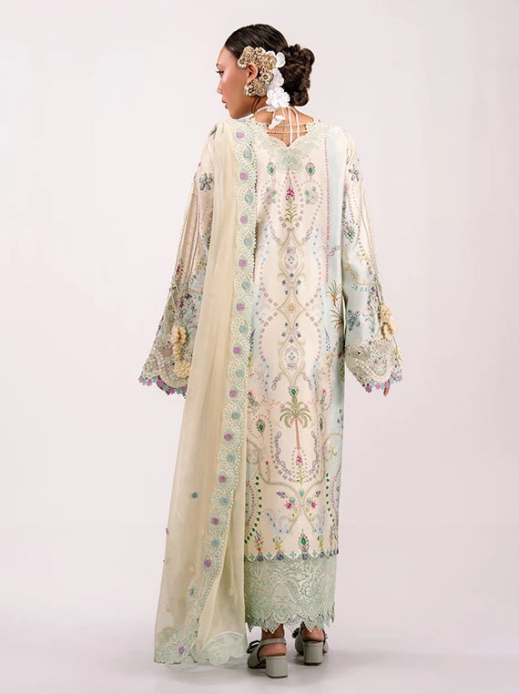 QALAMKAR Luxe Embroidered Silk Collection 2026 (QSL-01 AZURE)