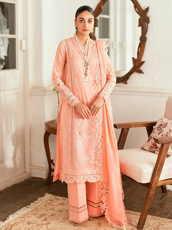 Qalamkar Embroidered Luxury Lawn Collection 2025 (SB-12-Jafa)