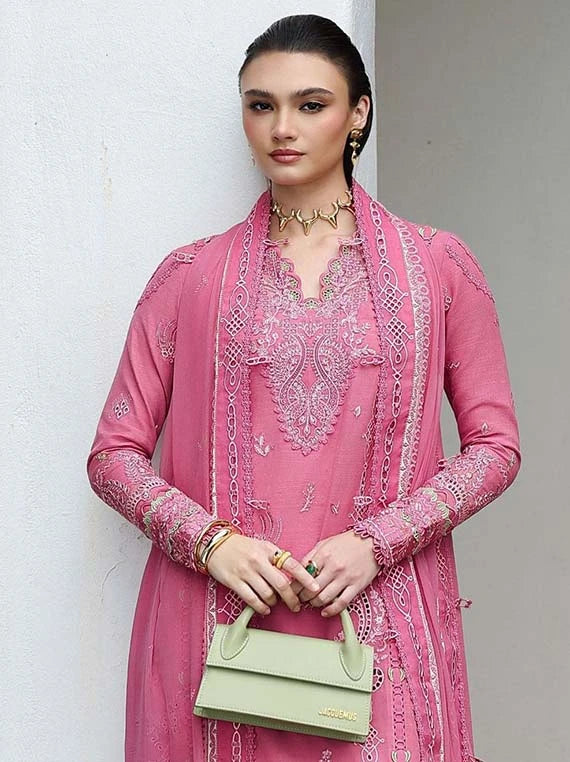 Qline by Qalamkar Embroidered Linen Collection 2026 (KL-04 BLOOM)