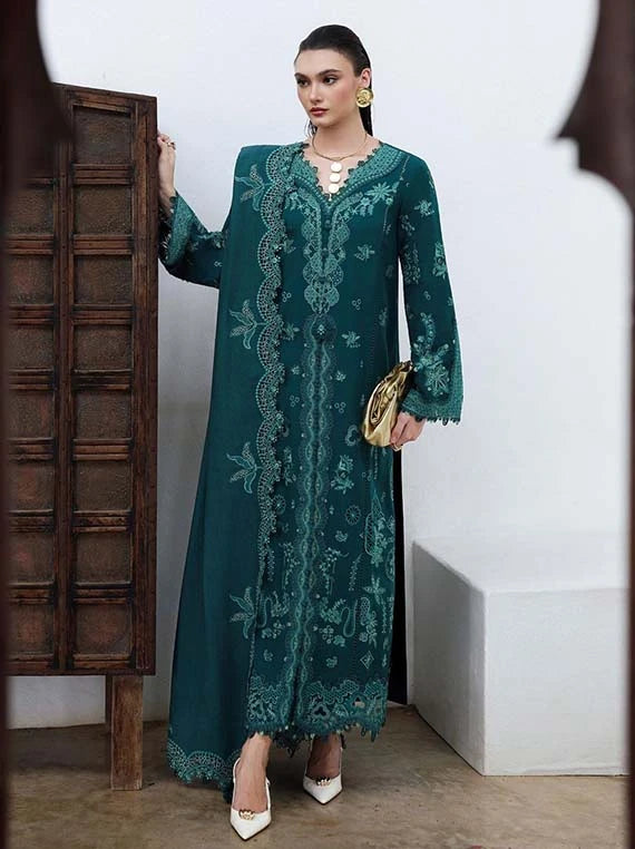 Qline by Qalamkar Embroidered Linen Collection 2026 (KL-11 MEADOW)