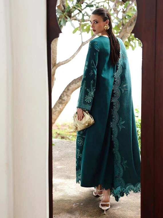 Qline by Qalamkar Embroidered Linen Collection 2026 (KL-11 MEADOW)