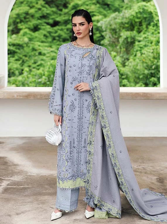 Qline by Qalamkar Embroidered Linen Collection 2026 (KL-13 SAAHIL)