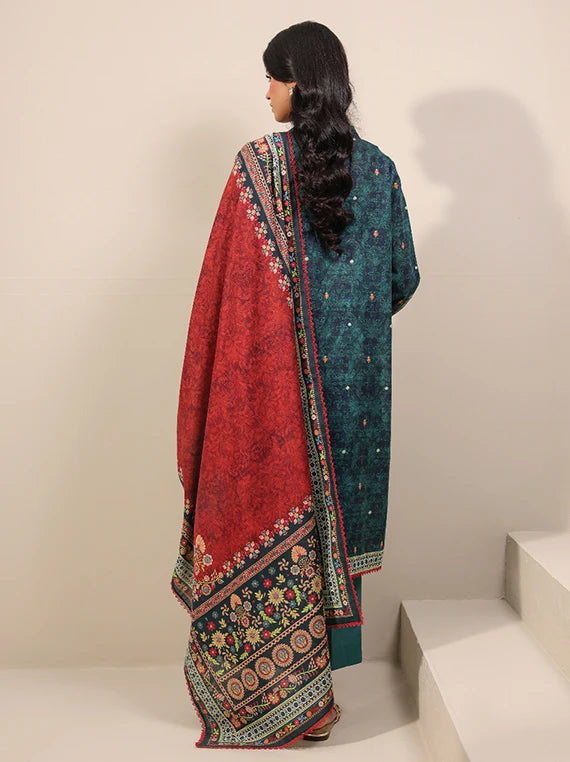 RAQS Digital Printed Khaddar Unstitched Collection'26 (D-01)