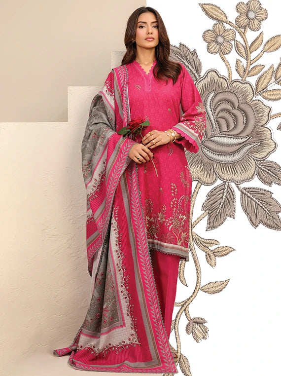 RAQS Digital Printed Khaddar Unstitched Collection'26 (D-07)