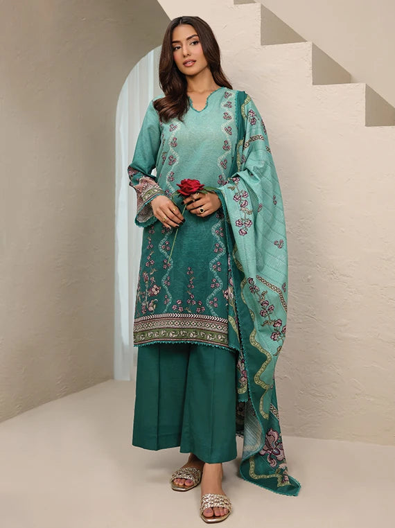 RAQS Digital Printed Khaddar Unstitched Collection'26 (D-08)