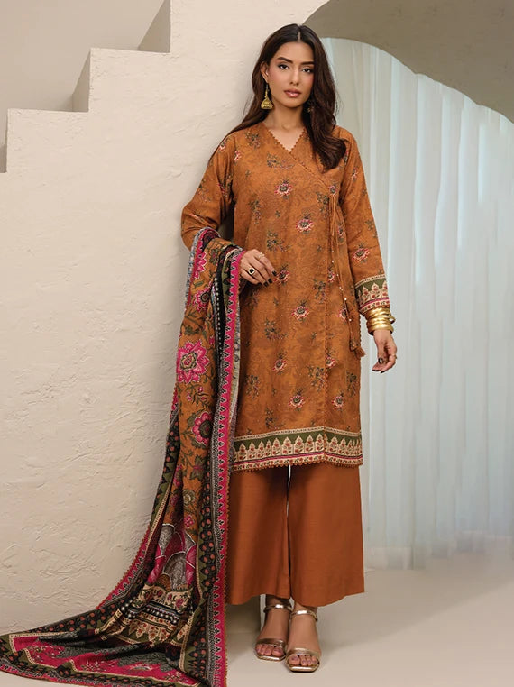 RAQS Digital Printed Khaddar Unstitched Collection'26 (D-10)