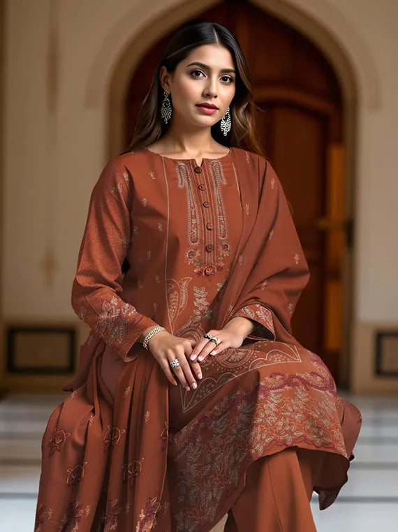 RASHk by Sobia Waseem Embroidered Dhanak Collection 2025 (D-03)