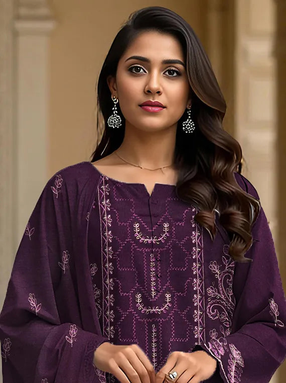 RASHk by Sobia Waseem Embroidered Dhanak Collection 2025 (D-04)
