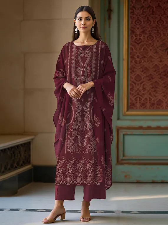 RASHk by Sobia Waseem Embroidered Dhanak Collection 2025 (D-08)