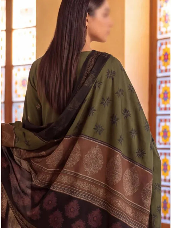 REYHA Embroidered Dhanak by Fantak Unstitch Collection 26' Vol-530 (D-04)