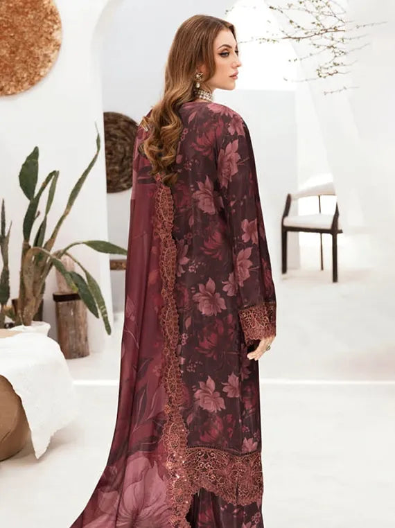 RIWAJ by Ramhsa Embroidered Raw Silk Collection 2026 (J-602)