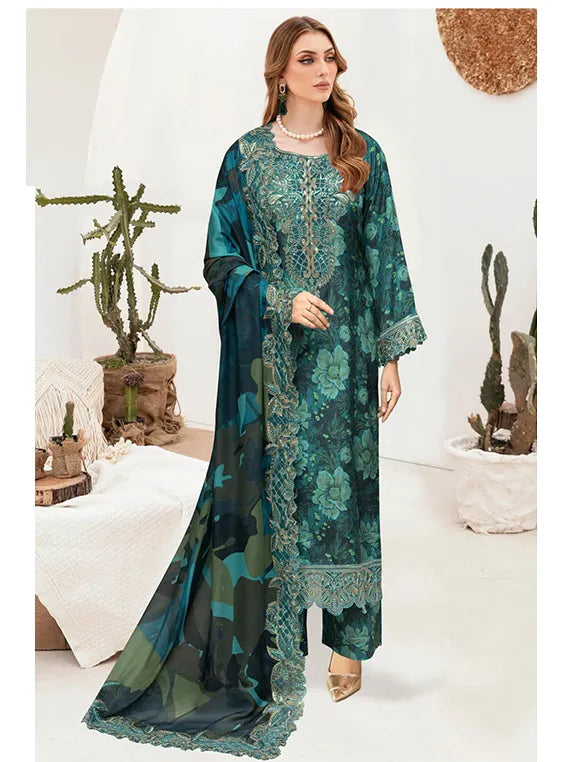 RIWAJ by Ramhsa Embroidered Raw Silk Collection 2026 (J-606)