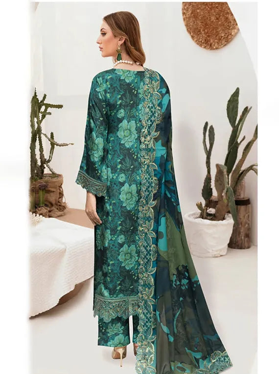 RIWAJ by Ramhsa Embroidered Raw Silk Collection 2026 (J-606)
