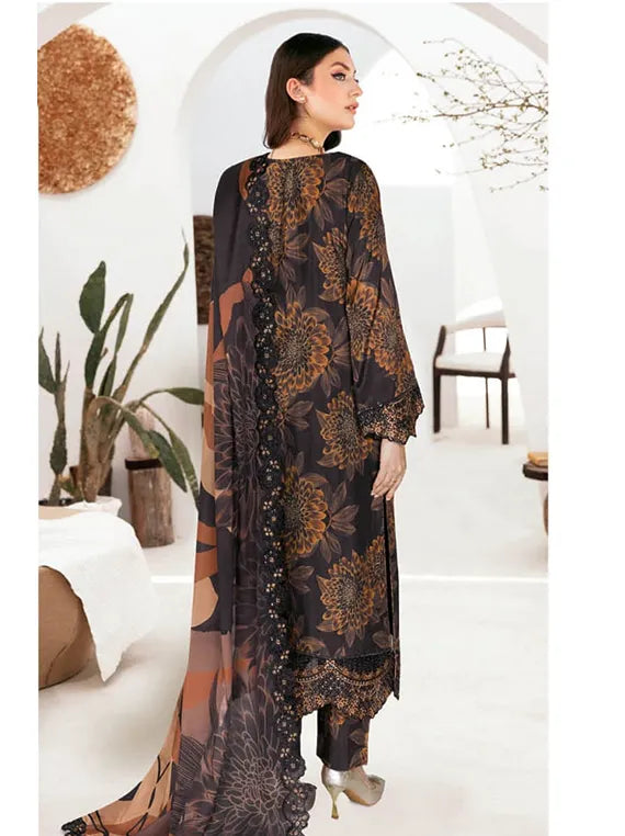 RIWAJ by Ramhsa Embroidered Raw Silk Collection 2026 (J-608)