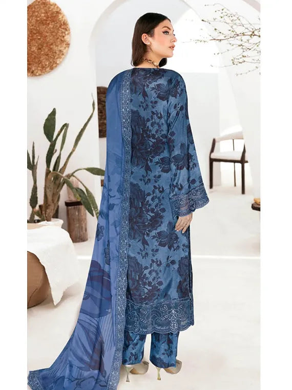 RIWAJ by Ramhsa Embroidered Raw Silk Collection 2026 (J-609)