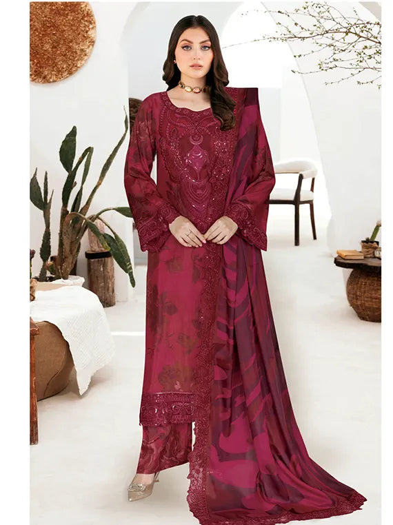 RIWAJ by Ramsha Embroidered Raw Silk Collection 2026 (J-610)