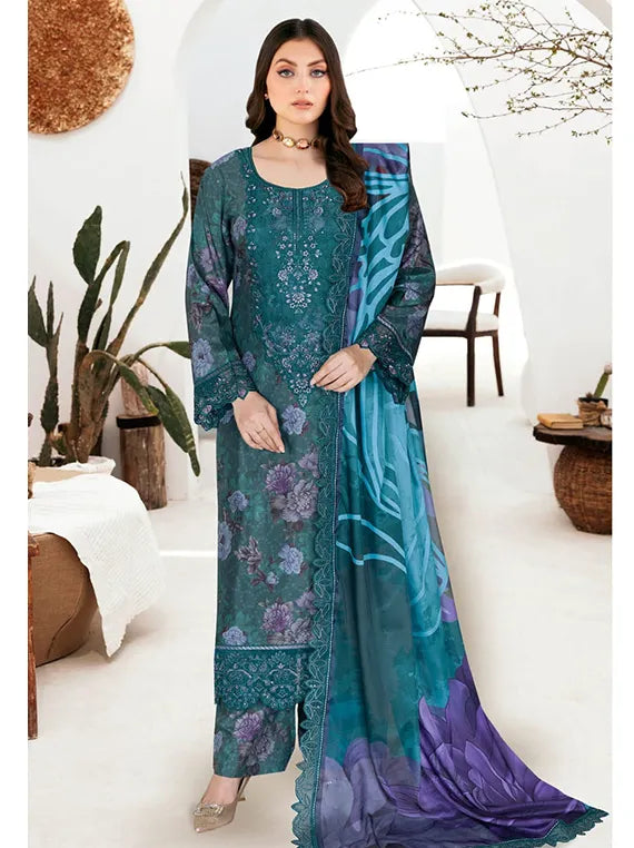 RIWAJ by Ramhsa Embroidered Raw Silk Collection 2026 (J-611)