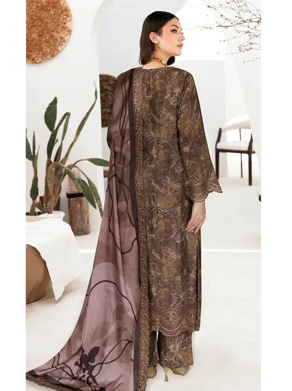 RIWAJ by Ramhsa Embroidered Raw Silk Collection 2026 (J-614)