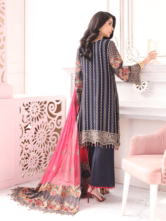 Flossie Festive Embroidered Unstitched Collection'26 (03-ROYAL BLOOM)