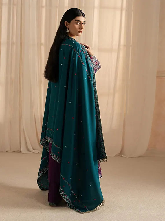 RajBari Winter Unstitched Embroidered Peach Collection'26 (D-11)