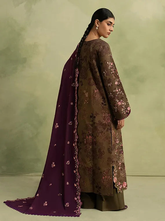 RajBari Winter Unstitched Embroidered Peach Collection'26 (D-13)