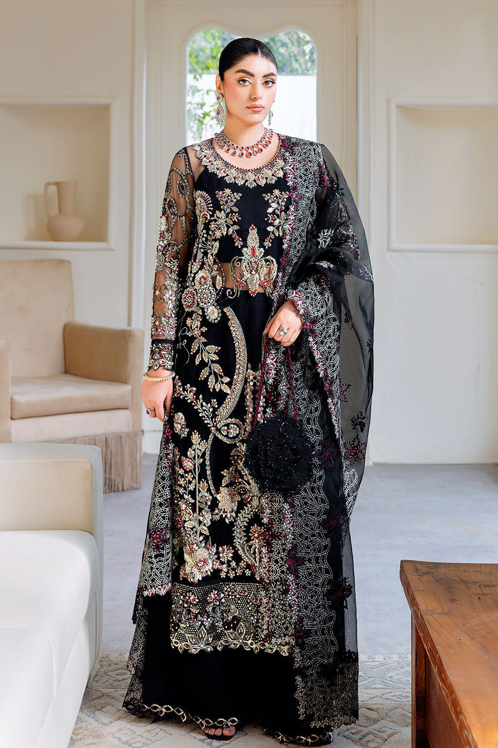 Ramsha Fancy Embroidered Chiffon Collection 2026 (H-503)