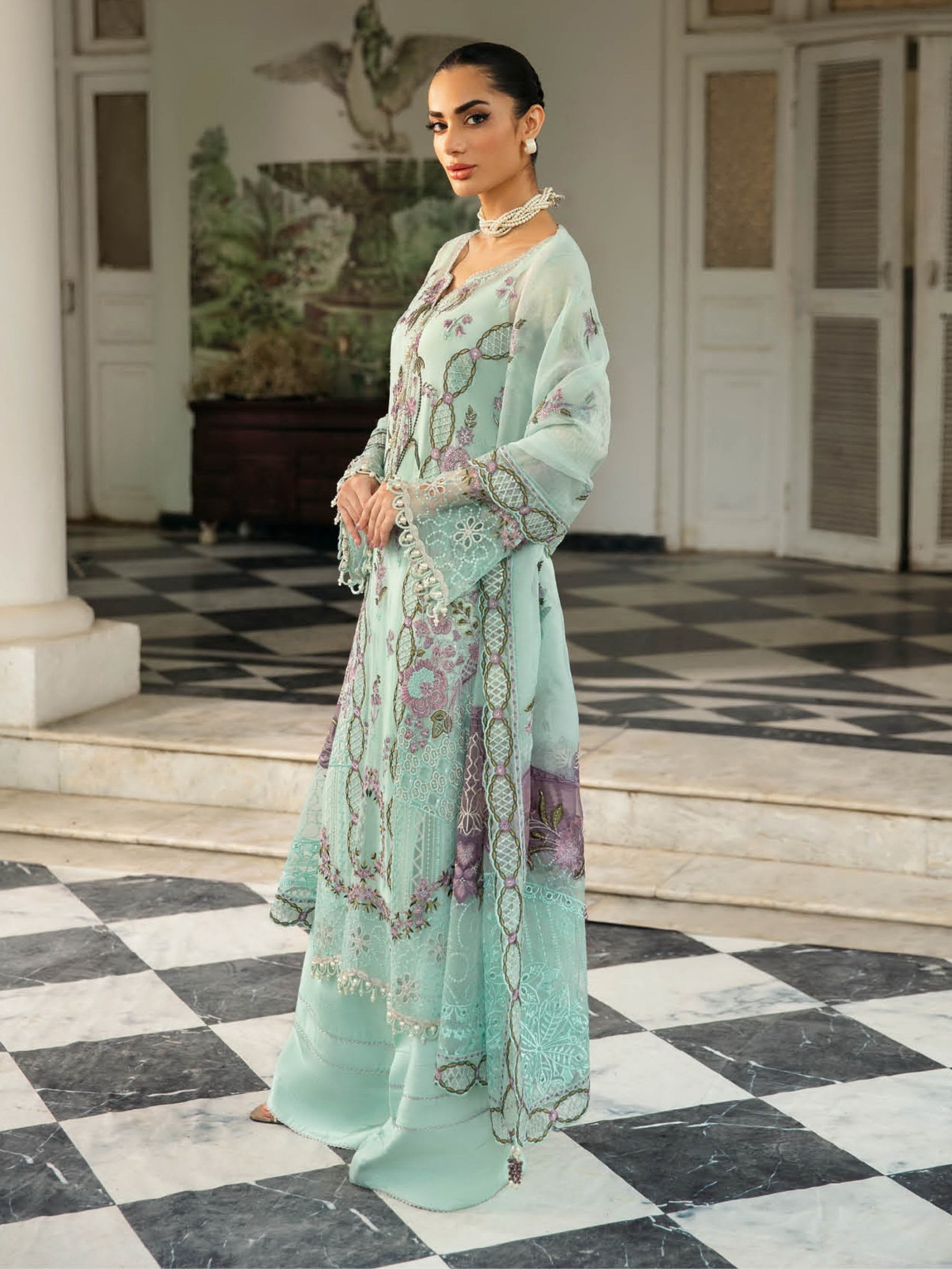 Ramsha Fancy Embroidered Chiffon Collection 2026 (Q-102)