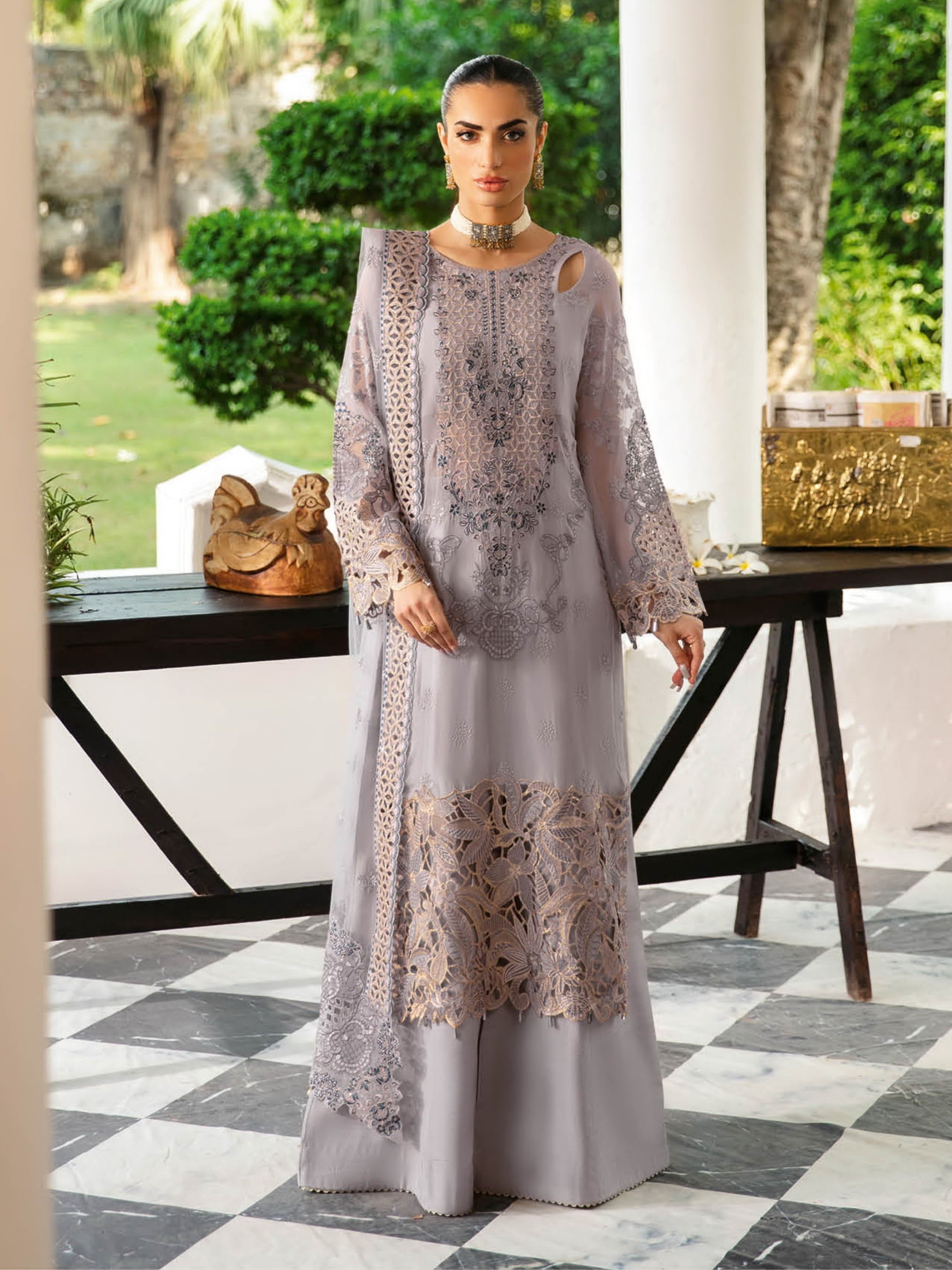 Ramsha Fancy Embroidered Chiffon Collection 2026 (Q-104)