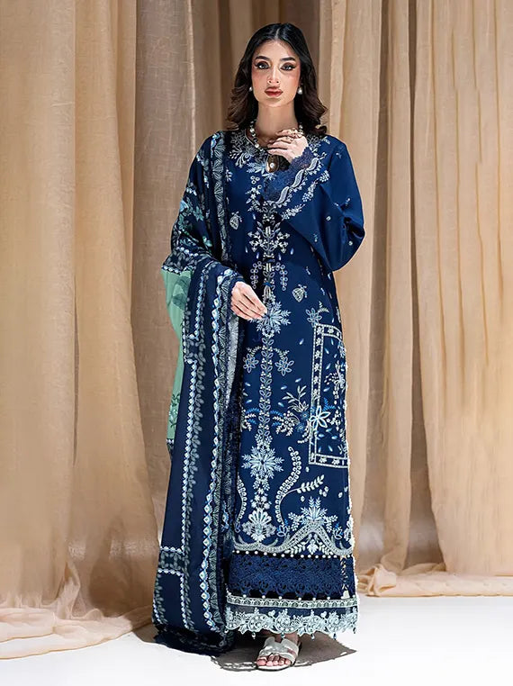 Rangrez by Coral Unstitched Embroidered Linen Collection'26 (D-04)
