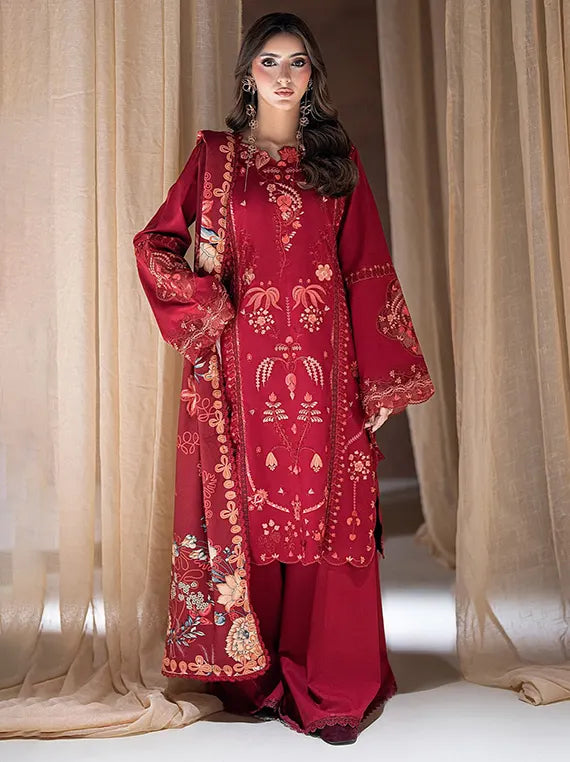Rangrez by Coral Unstitched Embroidered Linen Collection'26 (D-05)