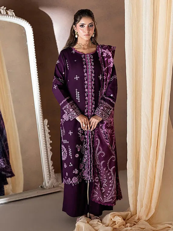 Rangrez by Coral Unstitched Embroidered Linen Collection'26 (D-06)