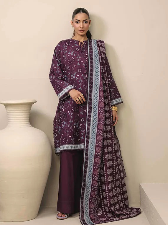 Raqs Unstitched Printed Khaddar Collection'26 Vol-04 (D-05)